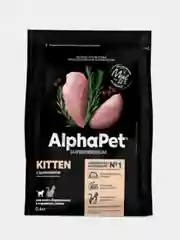 Сухой корм AlphaPet Superpremium, для котят, беременных и кормящих кошек, цыпленок, 0,4 кг