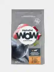 Сухой корм AlphaPet WOW с индейкой и потрошками для стерилизованных кошек и котов, 0,75 кг