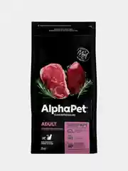 Сухой корм для взрослых кошек AlphaPet Superpremium с говядиной и печенью, 3 кг
