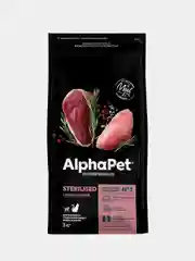 Сухой корм AlphaPet Superpremium для стерилизованных кошек и котов, утка и индейка, 3 кг