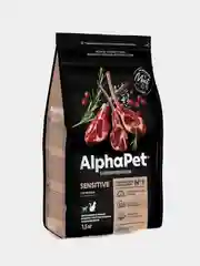 Сухой корм AlphaPet Superpremium, для кошек чувствительным пищеварением, с ягненком, 1,5кг