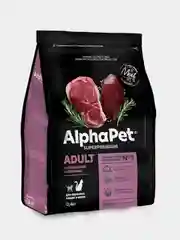 Сухой корм AlphaPet Superpremium, для взрослых кошек, с говядиной и печенью, 0,4 кг