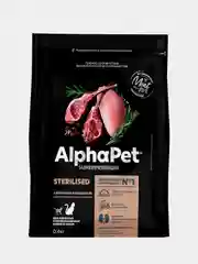 Сухой корм AlphaPet Superpremium, для стерилизованных кошек, с ягненком и индейкой, 0,4 кг