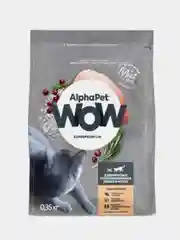 Сухой корм AlphaPet WOW Superpremium, для стерилизованных кошек, c цыпленком, 0,35 кг