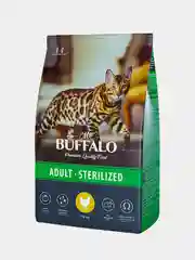 Корм сухой Mr.Buffalo для стерилизованных кошек с курицей, 10 кг