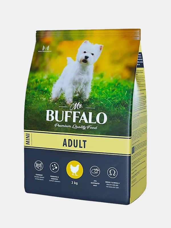 Корм сухой Mr.Buffalo ADULT MINI, для собак мелких пород, с курицей , 2 кг