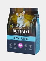 Корм сухой Mr.Buffalo "Pupy & Junior", для щенков и юниоров, с индейкой, 2 кг