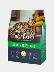 Корм сухой Mr.Buffalo Sterilized для стерилизованных кошек, с курицей, 1,8 кг