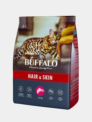 Сухой корм Mr.Buffalo HAIR & SKIN для кошек с чувствительной кожей, с лососем, 1.8 кг