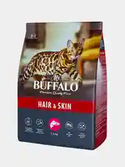 Сухой корм Mr.Buffalo HAIR & SKIN для кошек с чувствительной кожей, с лососем, 1.8 кг