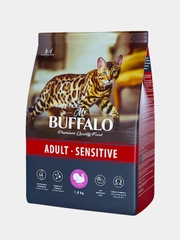 Сухой корм Mr.Buffalo для кошек с чувствительным пищеварением, с индейкой, 1.8 кг