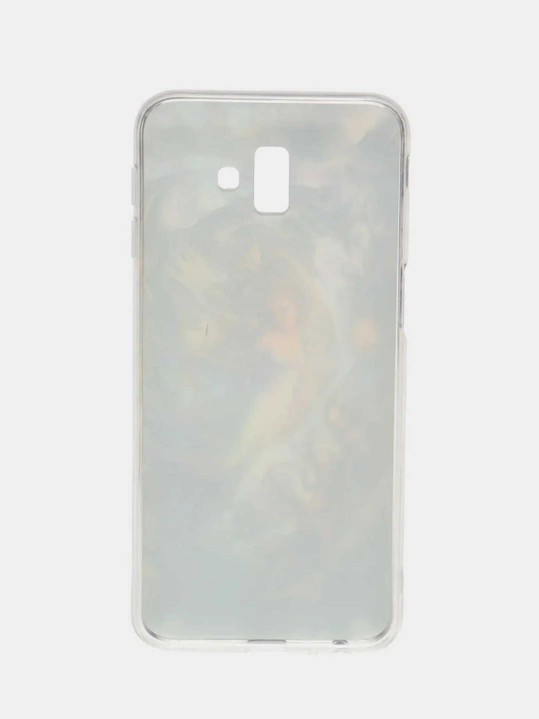 Голубой чехол Samsung Galaxy J6+ / J6 Plus, Галакси Джи6+ / Джи6 Плюс, силиконовый с рисунком