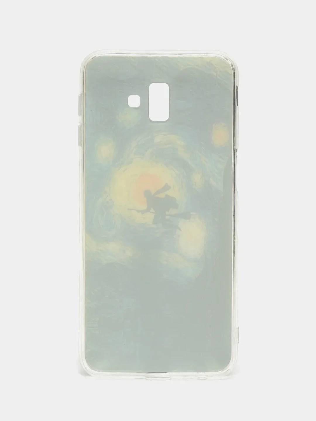 Бирюзовый чехол Samsung Galaxy J6+ / J6 Plus, Галакси Джи6+ / Джи6 Плюс, силиконовый с рисунком