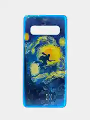 Бирюзовый чехол Samsung Galaxy S10, S10e, S10+ Plus, Галакси С10, С10е, С10+ силиконовый с рисунком