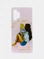 Бордовый чехол Samsung Galaxy A32 4G чехол силиконовый с рисунком (Самсунг Галакси А32)