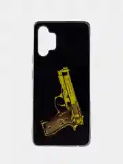 Бордовый чехол Samsung Galaxy A32 4G чехол силиконовый с рисунком (Самсунг Галакси А32)