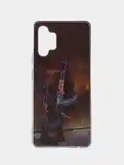 Бордовый чехол Samsung Galaxy A32 4G чехол силиконовый с рисунком (Самсунг Галакси А32)