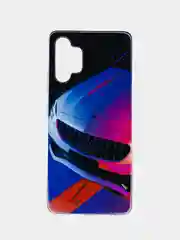 Бордовый чехол Samsung Galaxy A32 4G чехол силиконовый с рисунком (Самсунг Галакси А32)