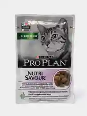 Влажный корм для стерилизованных кошек Pro Plan с индейкой, в желе, 85 г, 5 штук
