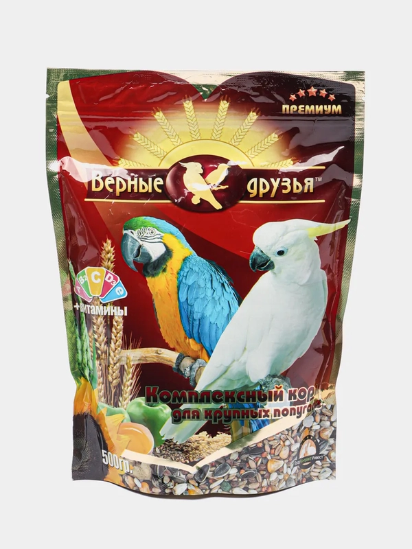Корм для крупных попугаев "Верные друзья", 500 г
