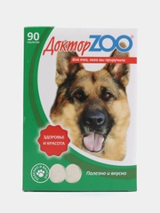 Мультивитаминное лакомство для собак Доктор ZOO "Здоровье и красота", с карнитином