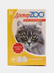 Мультивитаминное лакомство для кошек Доктор ZOO со вкусом сыра и биотином, 90 таблеток
