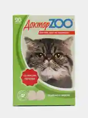 Мультивитаминное лакомство для кошек Доктор ZOO, со вкусом печени и биотином, 90 таблеток