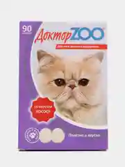 Доктор ZOO / Мультивитаминное лакомство для кошек Лосось с биотином, 90 таб