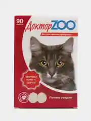 Мультивитаминное лакомство для кошек Доктор ZOO "Здоровье кожи и шерсти", 90 таблеток