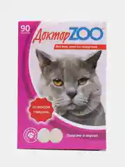 Мультивитаминное лакомство для кошек Доктор ZOO "Говядина и биотин", 90 таблеток