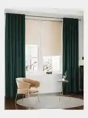 Зеленый портьера "Канвас", 150 х 260 см, 1 штука