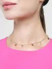 Золотой цепочка-чокер на шею, со звездами