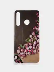 Тёмно-розовый чехол Honor 10i / Honor 20E, Huawei P Smart 2019 / Honor 10 Lite, Хонор 10ай с рисунком