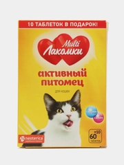 Витамины для активных кошек Multi Лакомки с таурином и селеном, 70 таблеток