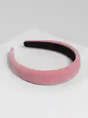 Розовый ободок для волос бархатный