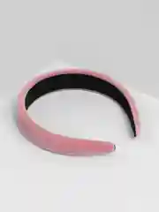 Розовый ободок для волос бархатный