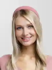 Розовый ободок для волос бархатный