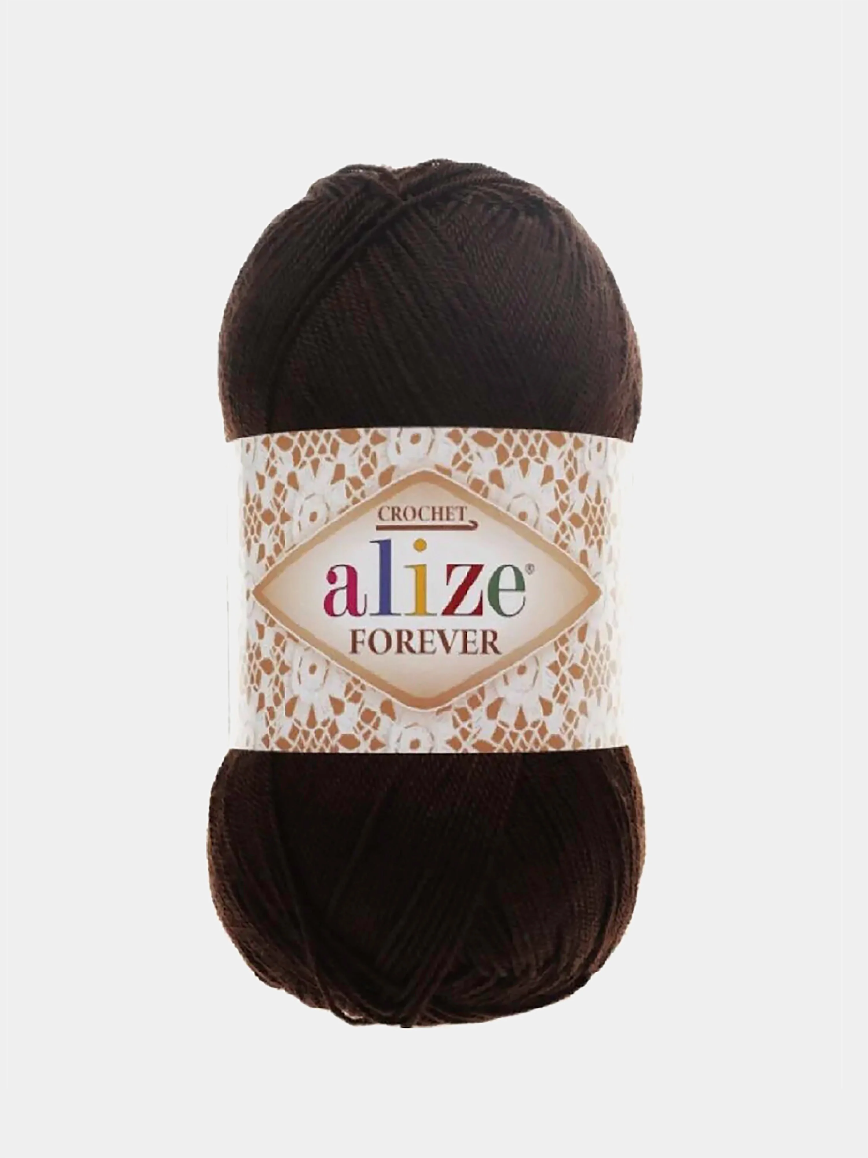 Коричневый пряжа Alize Forever 100% Микрофибра 50г 300м