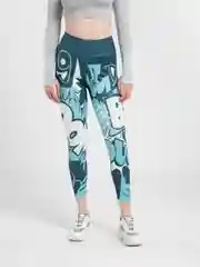 Зеленый легинсы женские, лосины