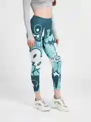 Зеленый легинсы женские, лосины