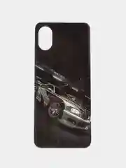 Хром чехол для Samsung Galaxy A03 Core (Самсунг Галакси А03 Кор), силиконовый, с рисунком