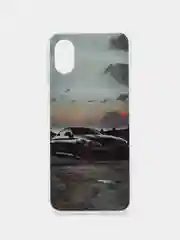 Бронзовый чехол для Samsung Galaxy A03 Core (Самсунг Галакси А03 Кор), силиконовый, с рисунком