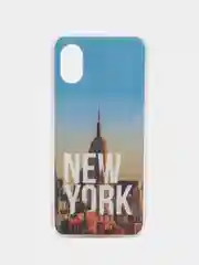 Небесно-голубой чехол для Samsung Galaxy A03 Core (Самсунг Галакси А03 Кор), силиконовый, с рисунком
