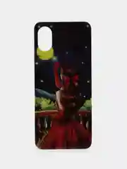 Темно-синий чехол для Samsung Galaxy A03 Core (Самсунг Галакси А03 Кор), силиконовый, с рисунком