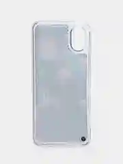 Фиолетовый чехол Samsung Galaxy A03 Core, Самсунг Галакси А03 Кор силиконовый, жидкий, с блестками