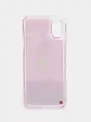 Розовый чехол Samsung Galaxy A03 Core, Самсунг Галакси А03 Кор силиконовый, жидкий, с блестками