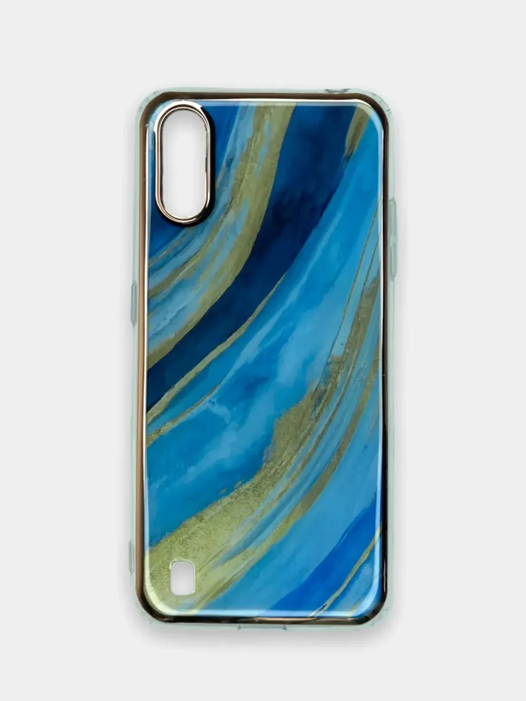 Лазурный чехол Samsung Galaxy A01 / M01, Самсунг Галакси А01 / М01 силиконовый с мраморным рисунком