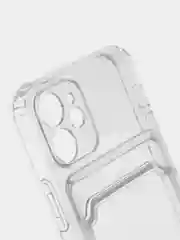 Прозрачный чехол с картхолдером для iPhone XR, 11, 12, 13, Pro Max, 7 / 8 Plus, силиконовый