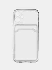 Чехол с картхолдером для iPhone XR, 11, 12, 13, Pro Max, 7 / 8 Plus, силиконовый