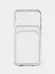 Прозрачный чехол с картхолдером для iPhone XR, 11, 12, 13, Pro Max, 7 / 8 Plus, силиконовый